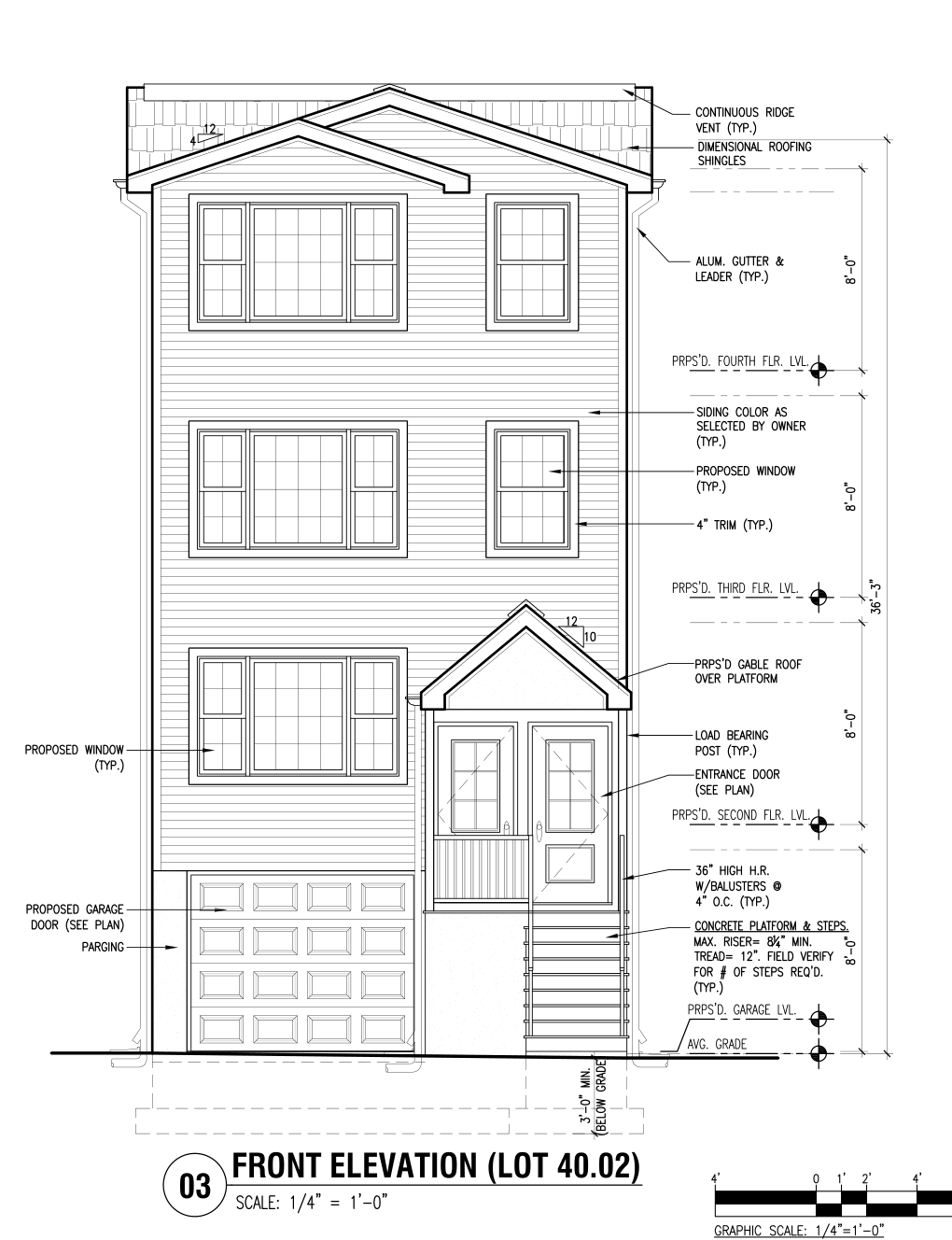 Architectural front elevation of the proposed three-family dwelling at 267-269 Carroll Street in Paterson. Architectural front elevation of the proposed three-family dwelling at 267-269 Carroll Street in Paterson.